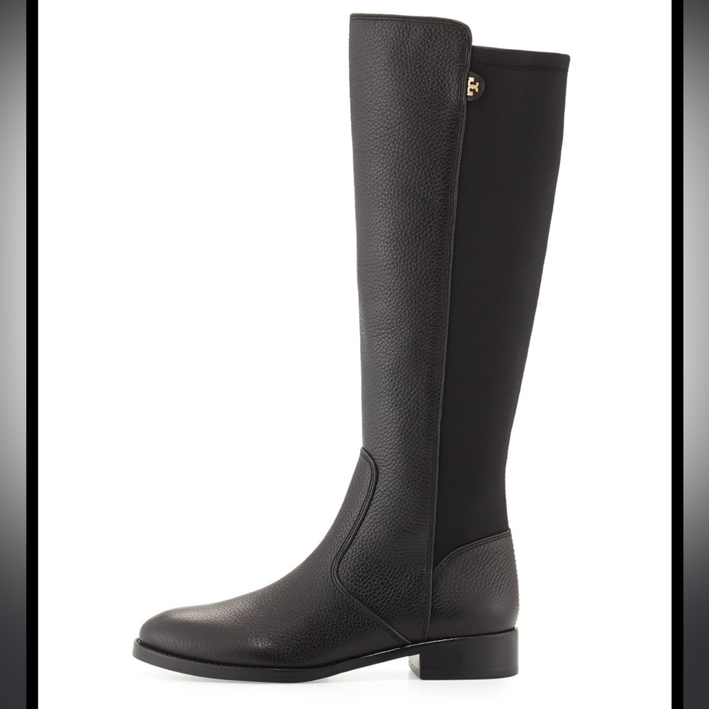 Tory Burch Seldan Pebbled Riding Boot